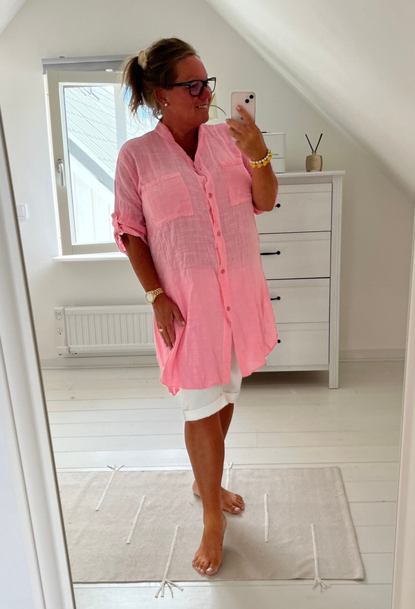 Bomullsskjorta rosa