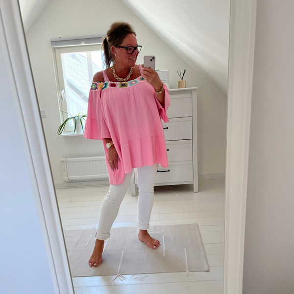 Oversize ljuvlig tunika  rosa