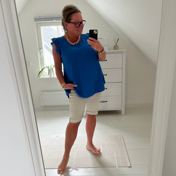 Magiska shorts med knappar beige