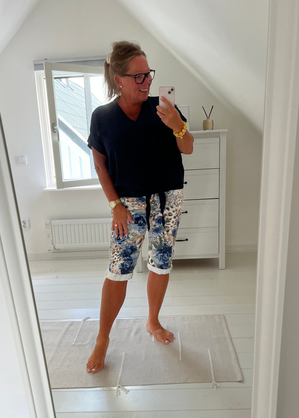Magiska Capri shorts blå