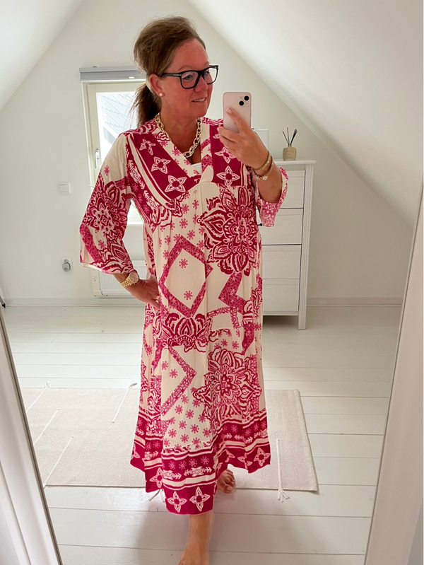 Långklänning cerise