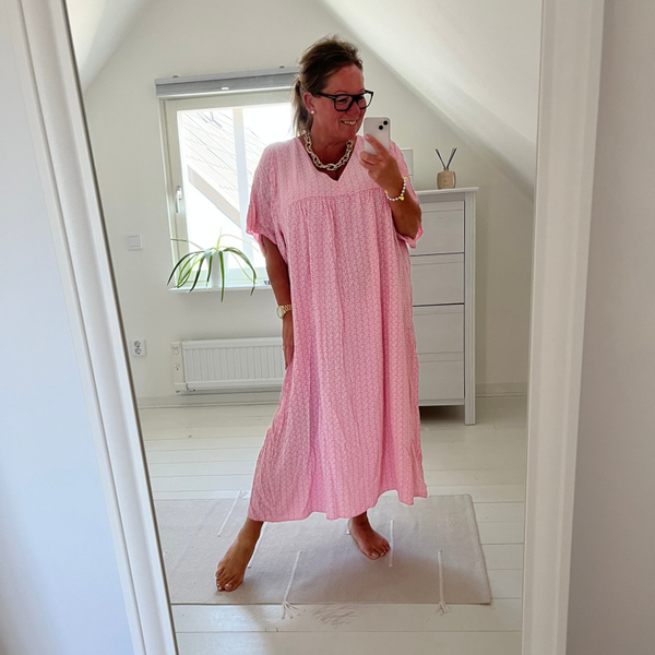 Sommarklänning lång rosa