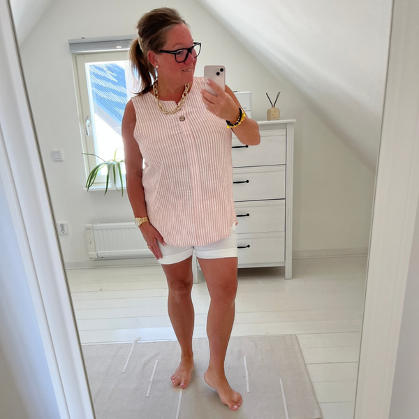 Ärmlös topp rosa