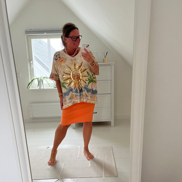 Magisk kjol kort orange