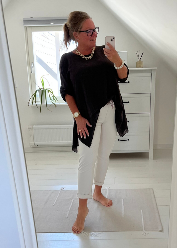 Blus oversize chokladbrun