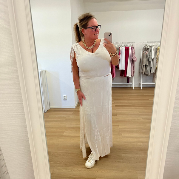 Magisk långklänning beige