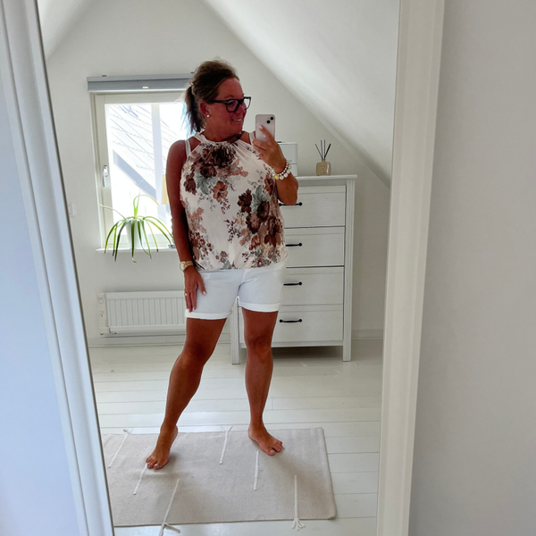 Halternecktopp brun