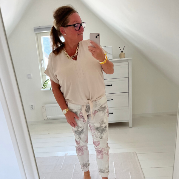 Topp knyte beige