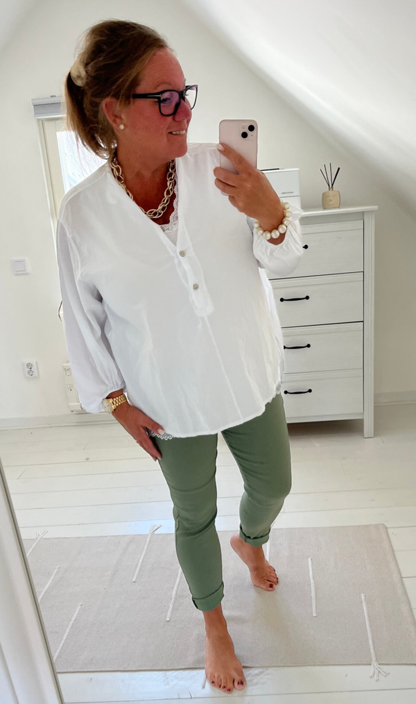 Skjortblus vit