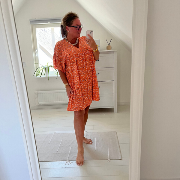 Sommar tunika / klänning orange