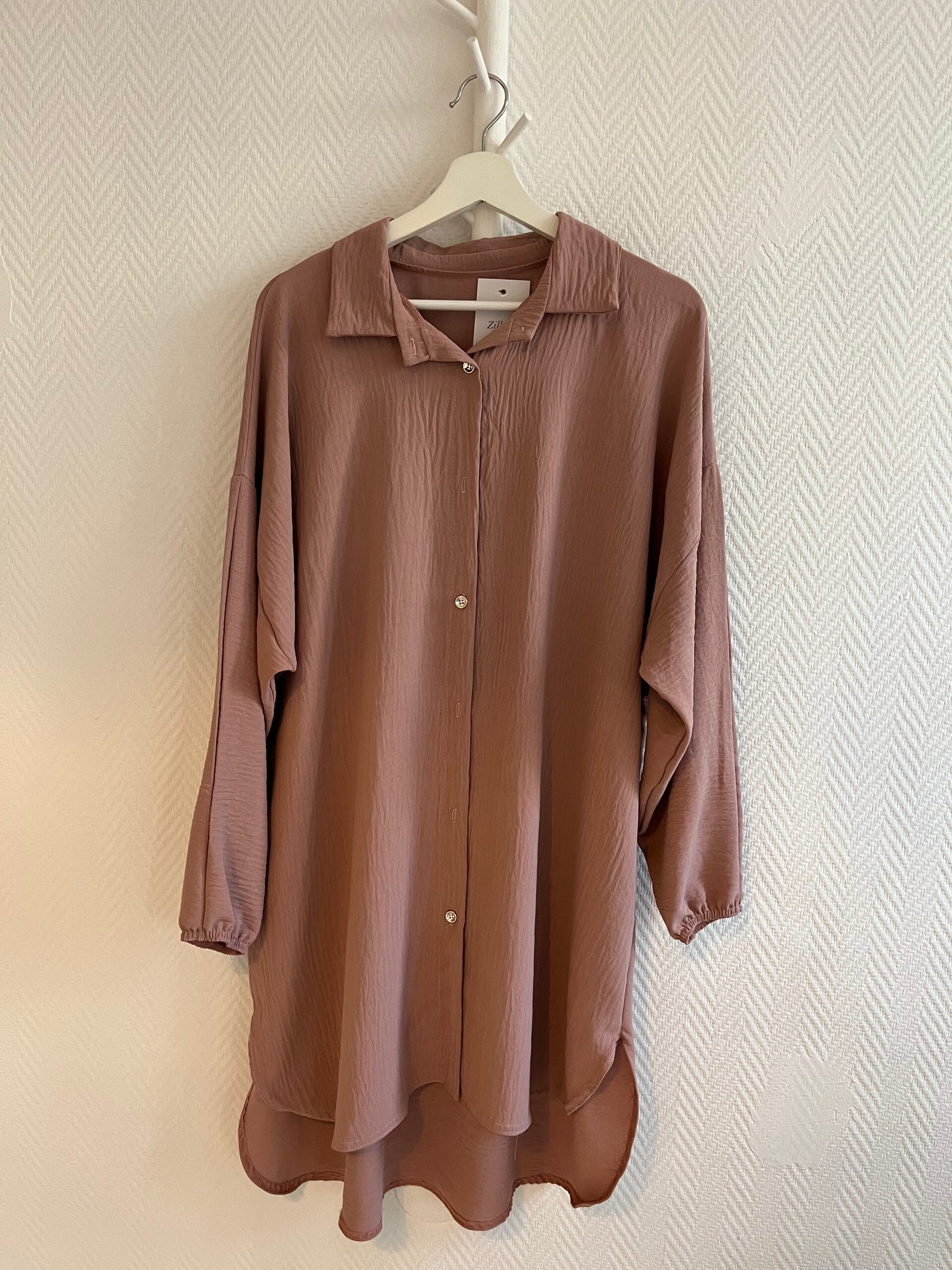 Skjortklänning gammelrosa