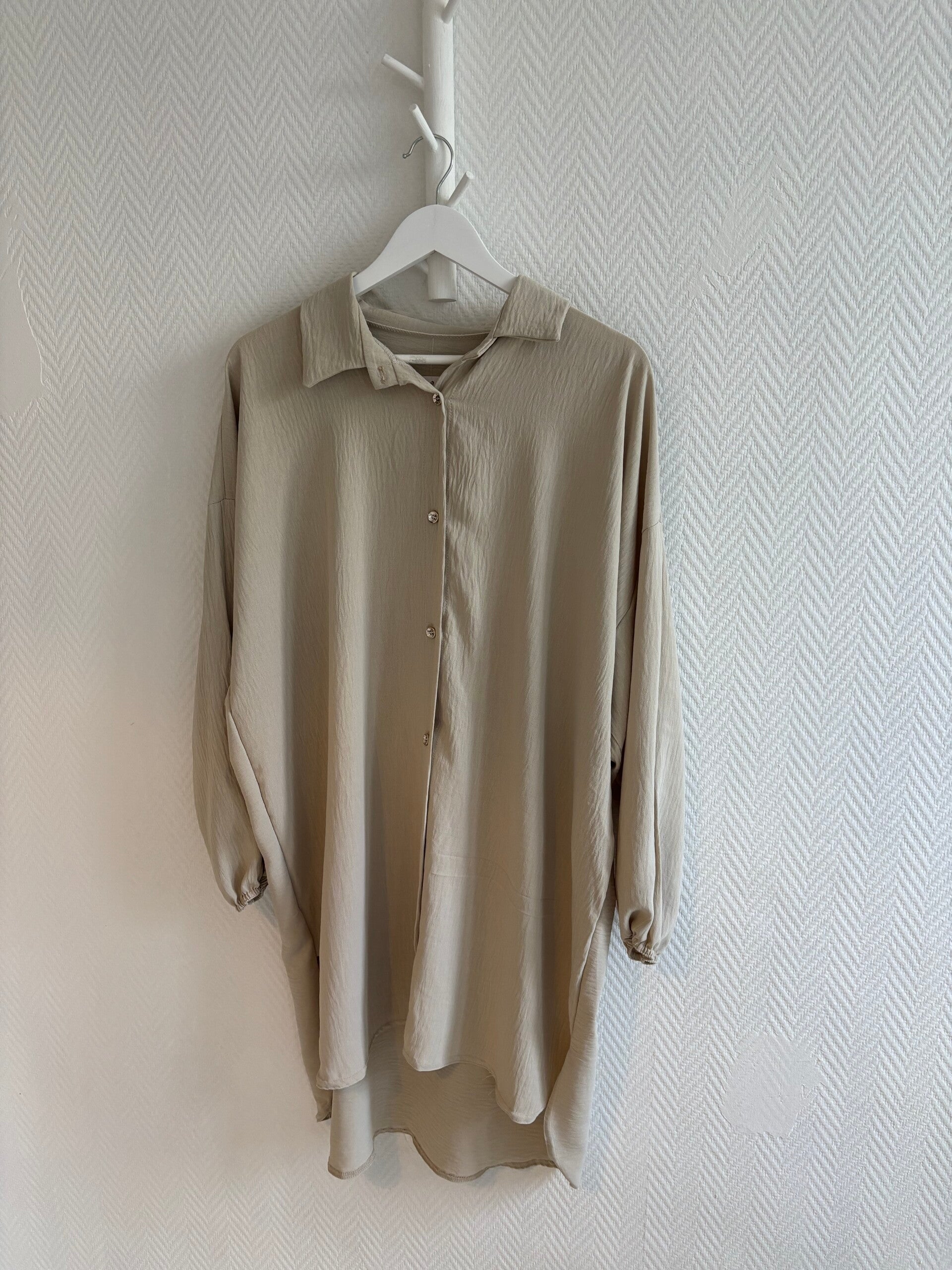 Skjortklänning Beige