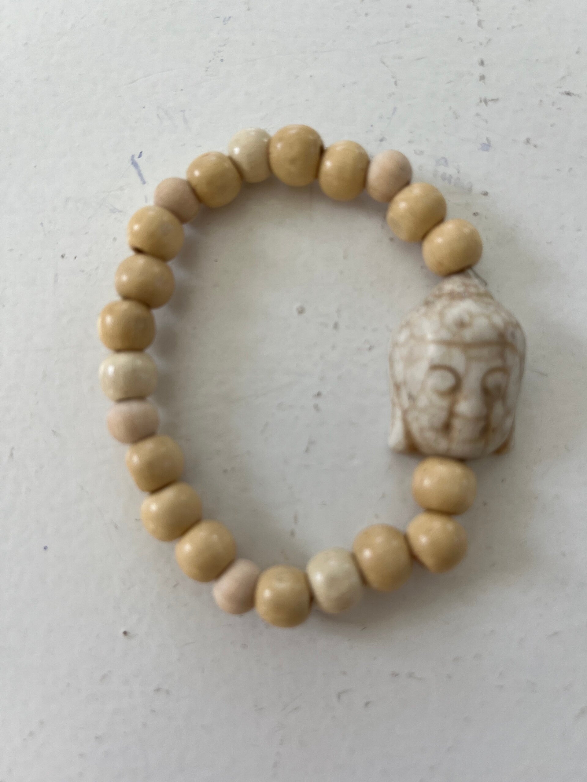 Armband buddha beige