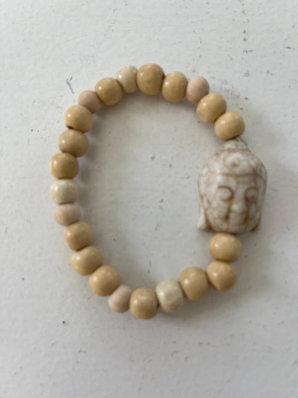 Armband buddha beige