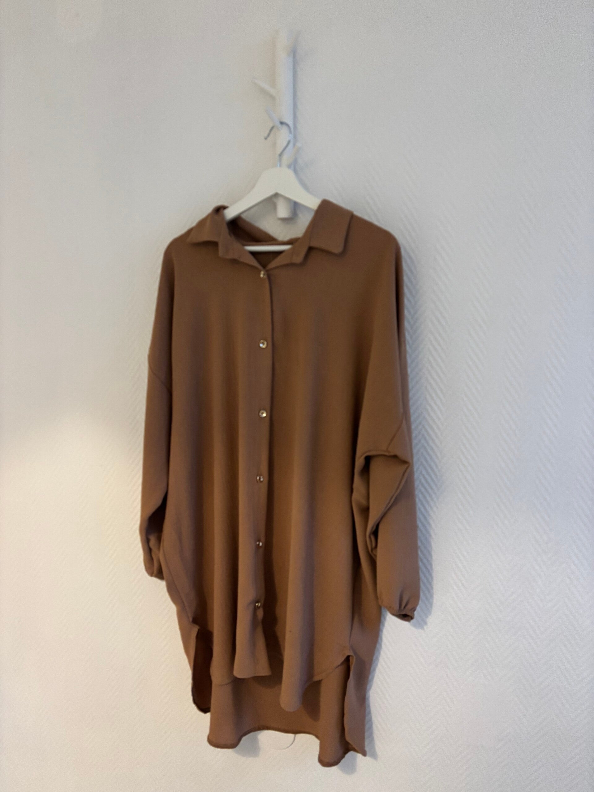 Skjortklänning Camel