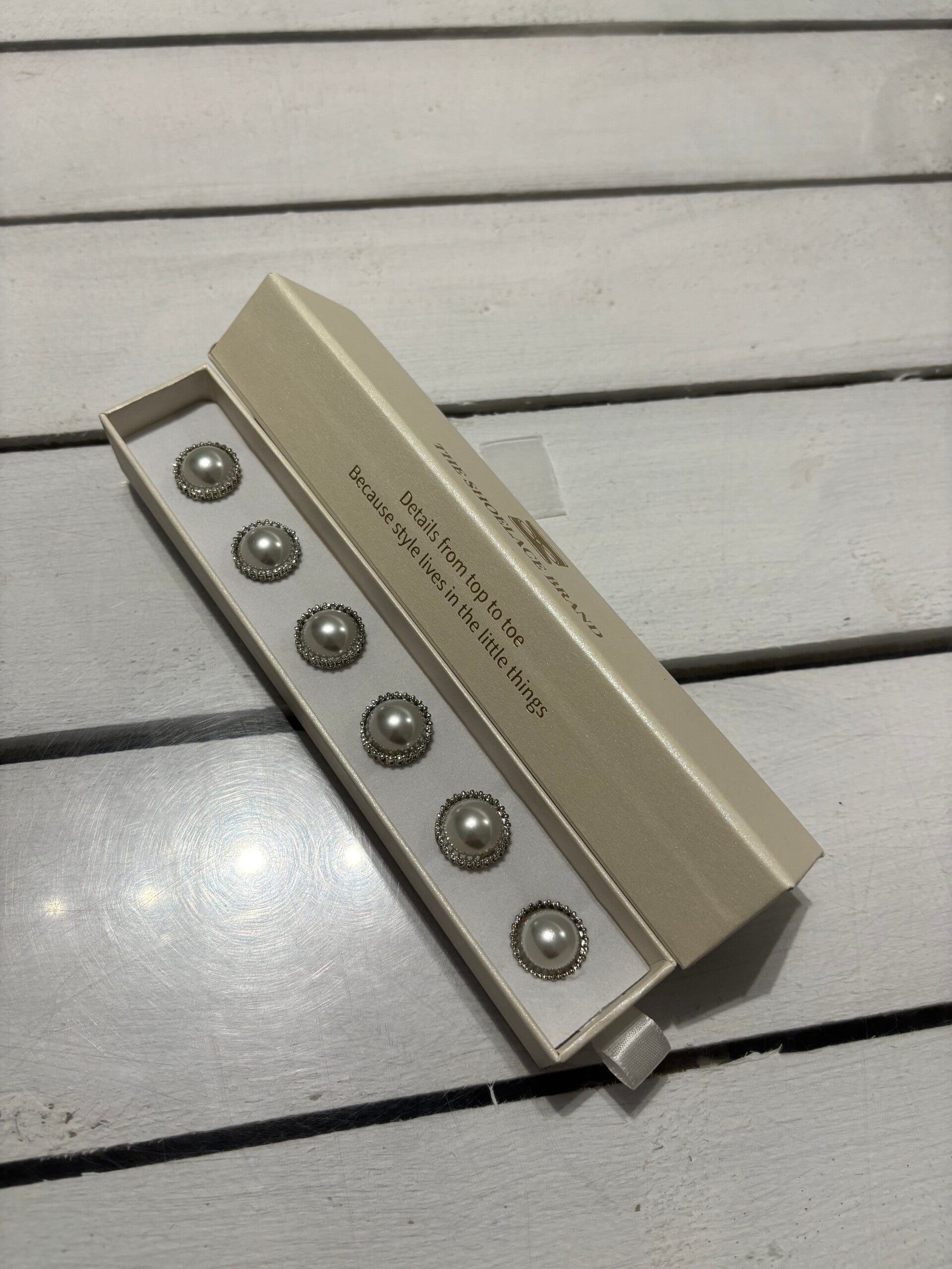 Bottom Charm Silver Pearl