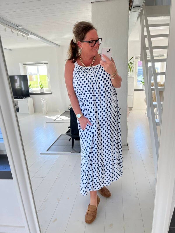 Prickig sommardröm vit/blå