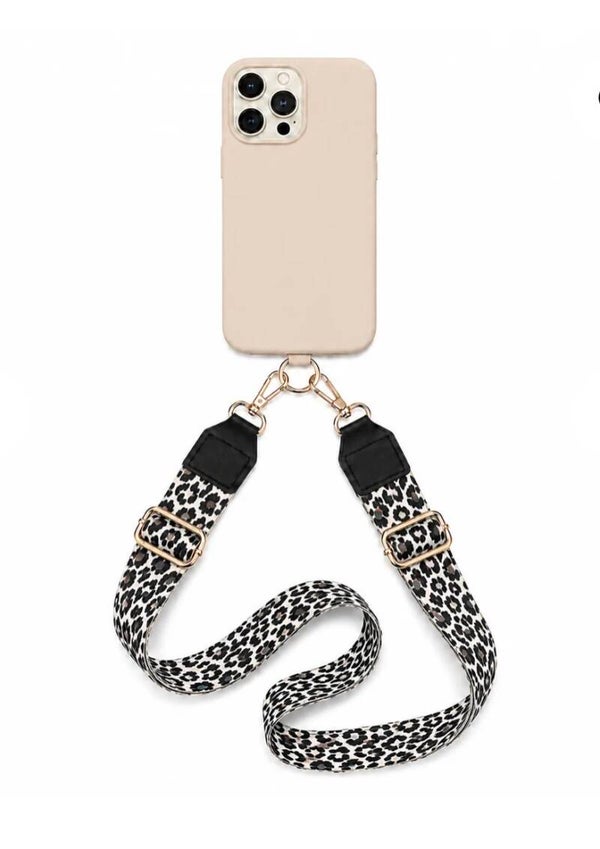 Mobilband Leo svart/vit