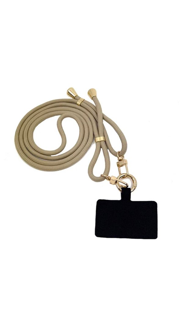 Mobilband beige / guld