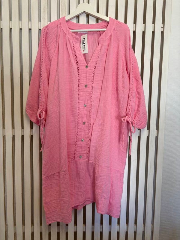 bomullsklänning rosa