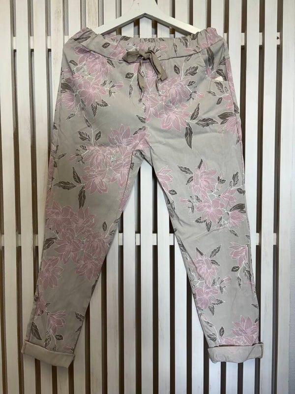 Magisk byxa blommig beige