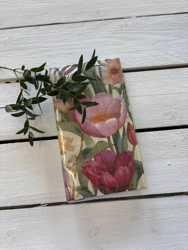 Servetter blommor rosa