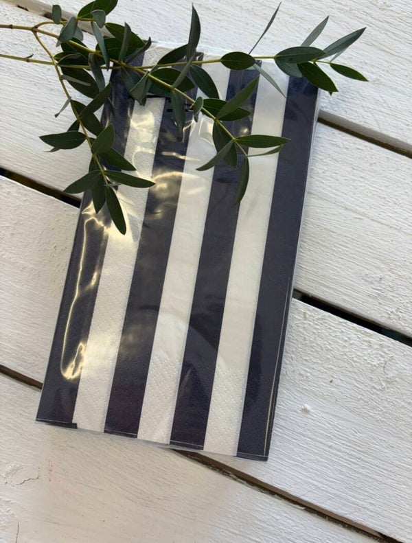 Servetter blå randiga