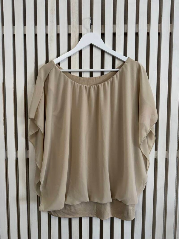 Chiffonblus beige