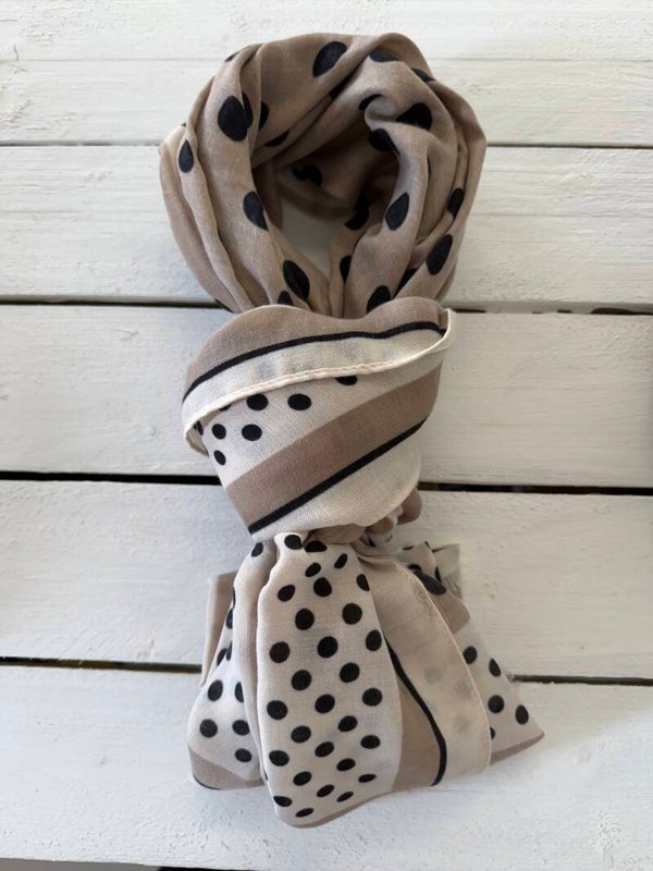 Sjal prickig taupe