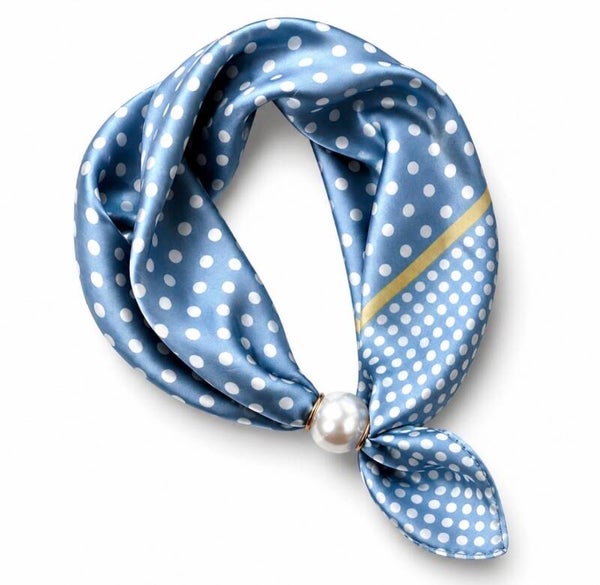 Scarves magnetspänne ljusblå prick