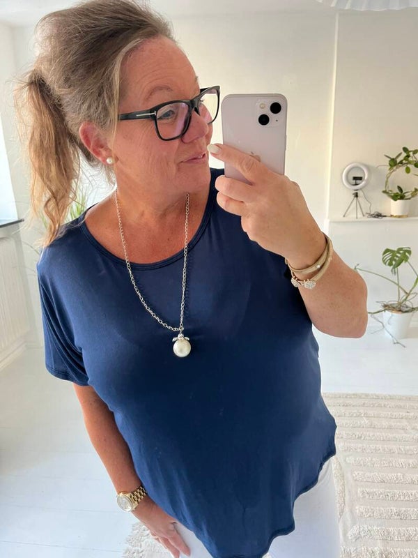 Mjuk tisha ink halsband blå