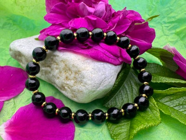 Sentrerings armbånd i Obsidian