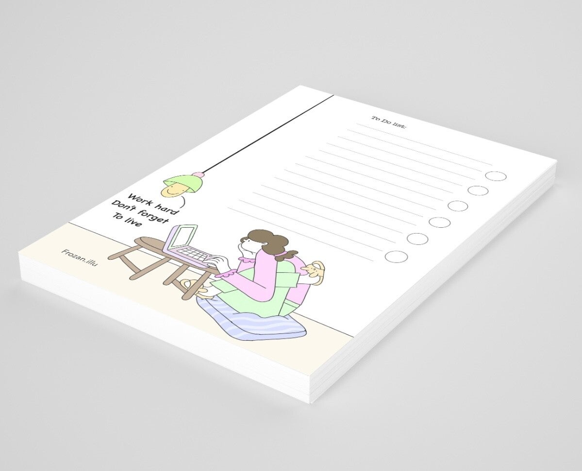 Notitieblok A5 – Work hard, don’t forget to live