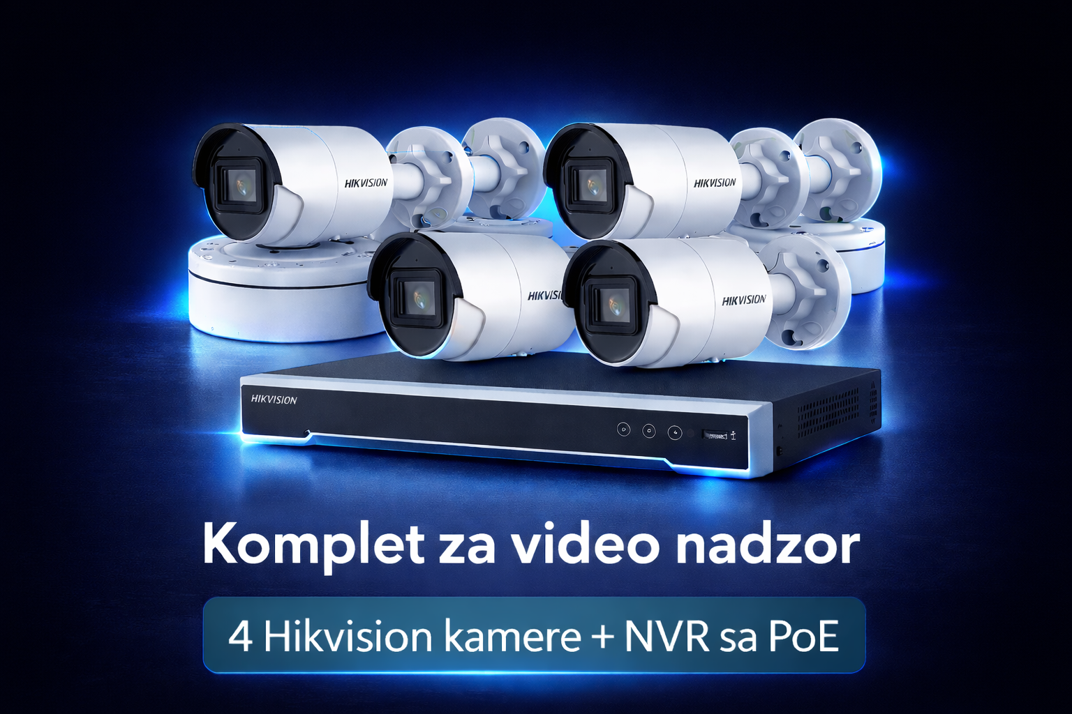Hikvision komplet za video nadzor – 4 IP kamere + PoE NVR