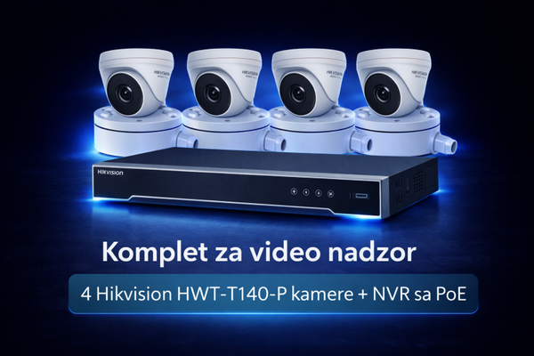 Hikvision komplet video nadzora – 4 Hikvision kamere + PoE NVR