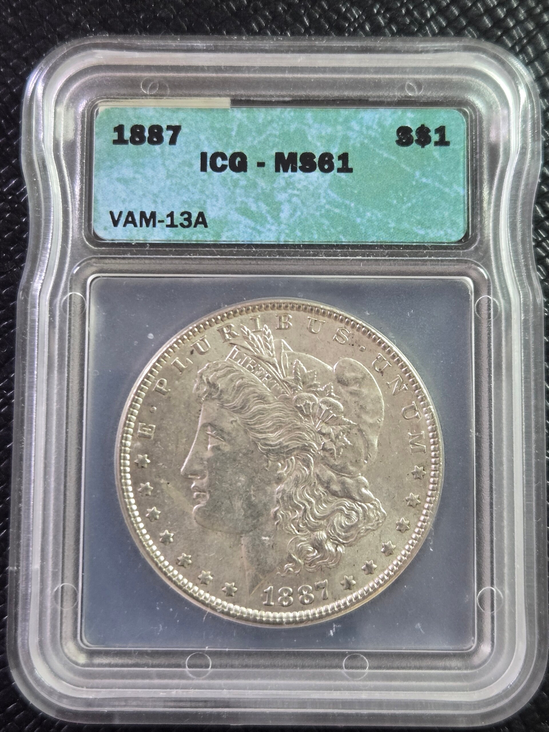 1887 ICG Graded MS61 Morgan Dollar VAM-13A