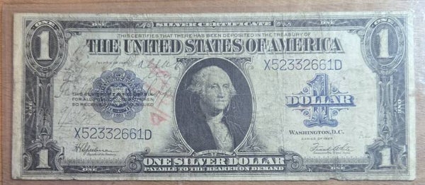 1923 Large Silver Dollar Horse Blanket Note