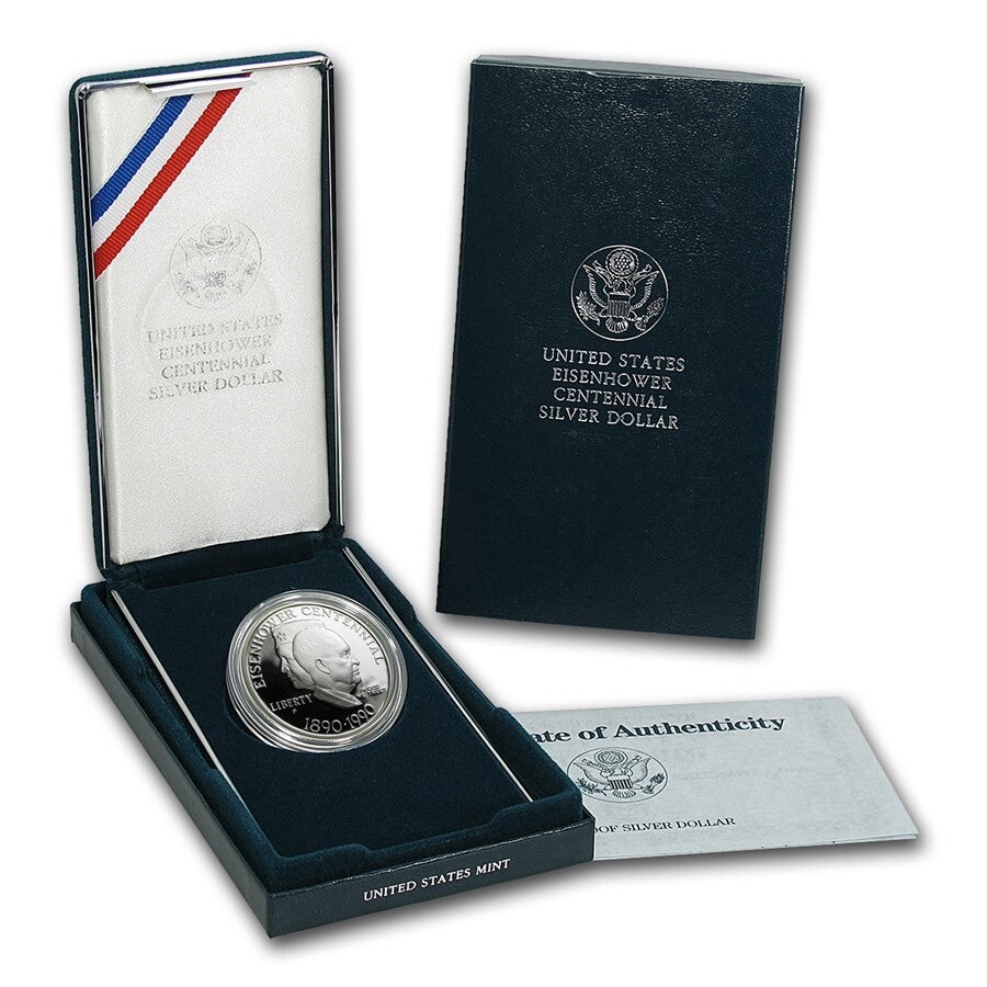 1990 Eisenhower Centennial Proof Silver Dollar (C15)
