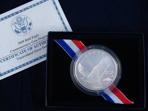 2008 Bald Eagle Uncirculated Silver Dollar (.76) (C31)