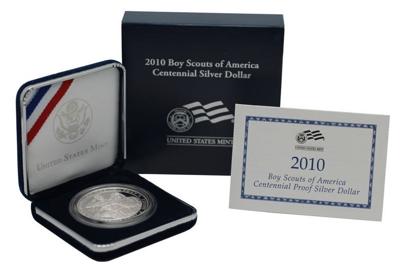 2010 Boy Scout of America Centennial Proof Silver Dollar (.76oz) (C41)