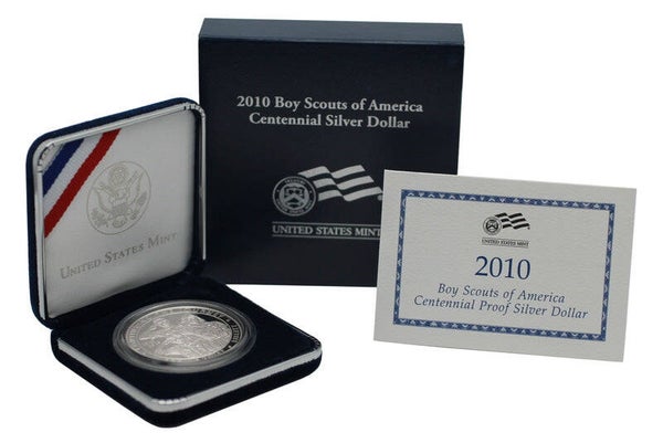 2010 Boy Scout of America Centennial Proof Silver Dollar (.76oz) (C41)