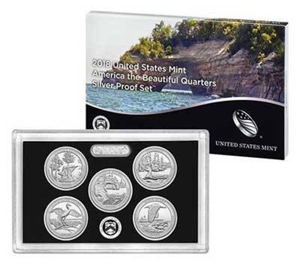 2018 Silver America the Beautiful Quarters Proof Set