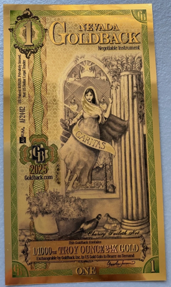 2025 Nevada 1 Goldback