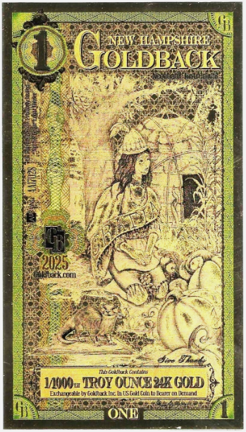 2025 New Hampshire $1 Goldback