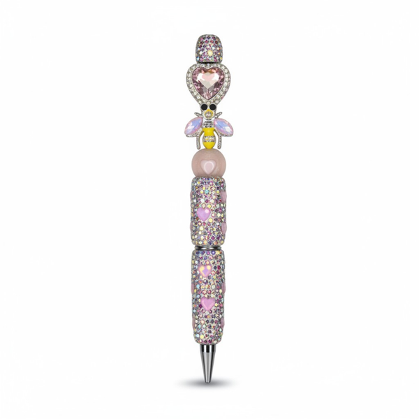 Fancy heart bead pens
