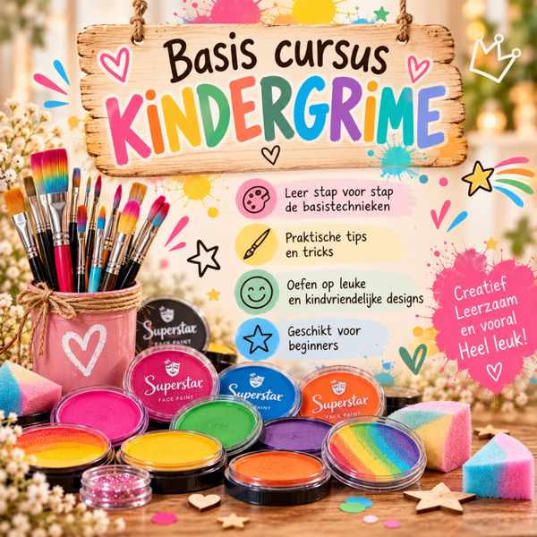 Basisworkshop kindergrime vrij 6 nov - 19u15 tot 22u
