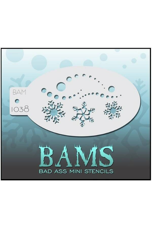 Bad Ass BAM stencil snowflakes - 1038