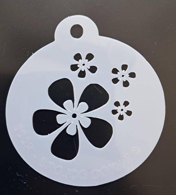 Indigo sjabloon: bloemen