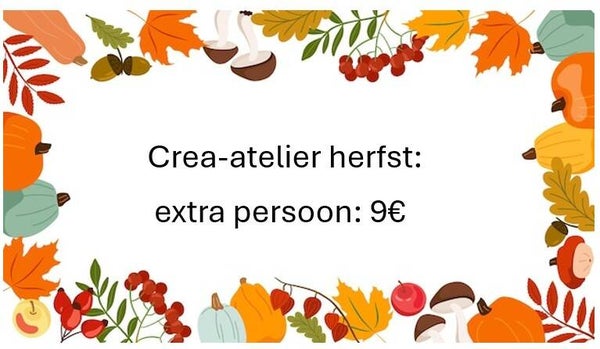 Extra persoon voor crea-atelier herfst