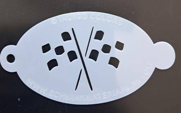 Indigo sjabloon: Formule 1 vlaggen